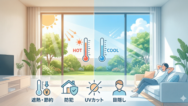 【完全版】窓ガラスフィルムの効果と選び方ガイド｜暑さ・節約・防犯対策をプロが徹底解説