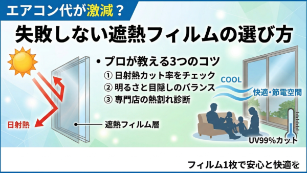 エアコン代が激減？電気代を安くする「窓ガラスフィルム」の失敗しない選び方