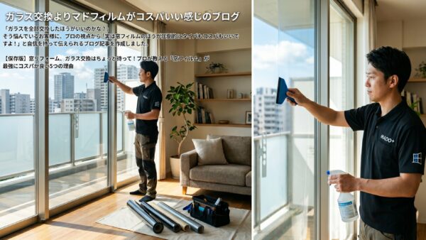 【保存版】窓リフォーム、ガラス交換はちょっと待って！プロが教える「窓フィルム」が最強にコスパが良い5つの理由
