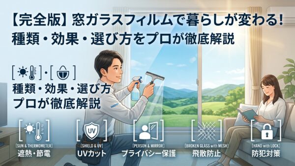 【完全版】窓ガラスフィルムで暮らしが変わる！種類・効果・選び方をプロが徹底解説