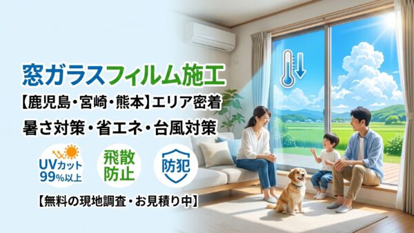【南九州3県】窓フィルム施工で劇的省エネ＆台風対策！失敗しないプロの選び方と費用目安