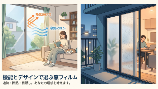 窓の暑さ・寒さ・視線対策！「断熱」「遮熱」「目隠し」ガラスフィルムの正しい選び方と効果をプロが徹底解説