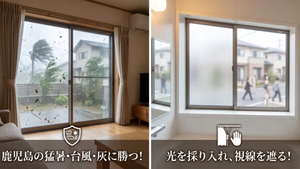 【鹿児島特有の悩みを解決】台風・灰・猛暑に勝つ！窓ガラスフィルムの選び方と劇的効果